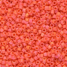 Miyuki delica Beads 11/0 - Matted opaque orange ab DB-872